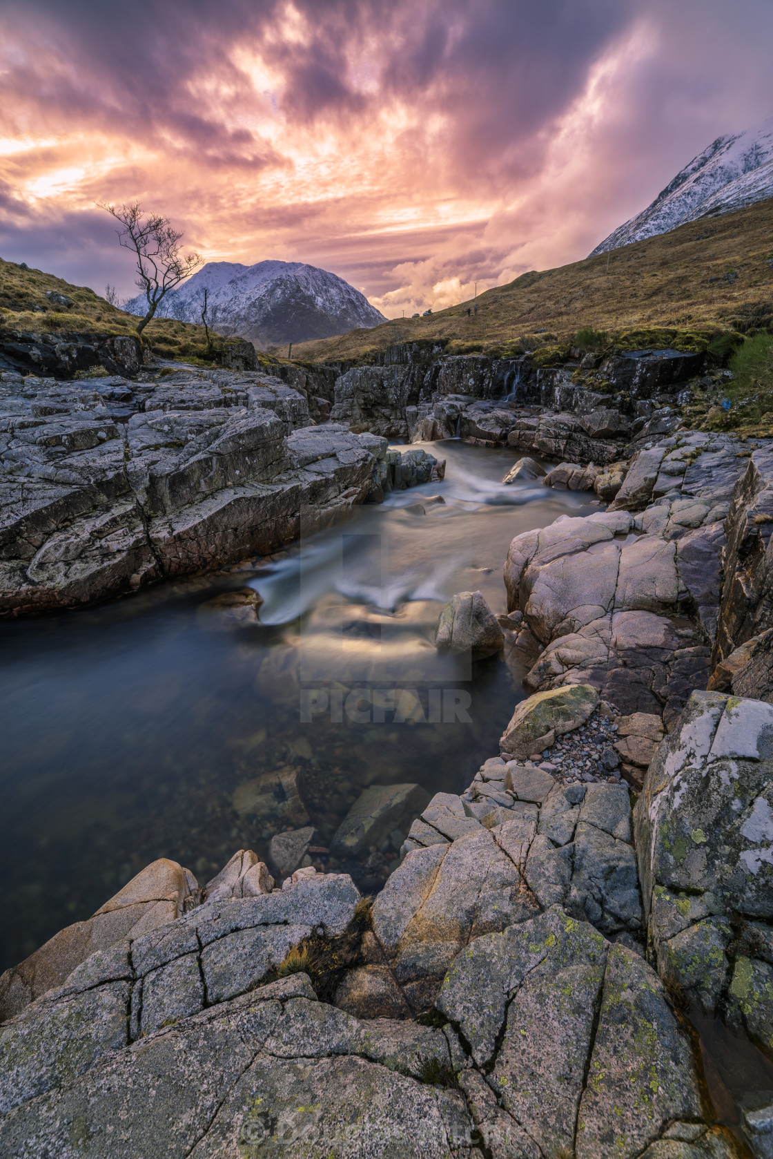 "Fire in the Sky" by Douglas Ritchie - £20.00 "Fire in the Sky" stock image
