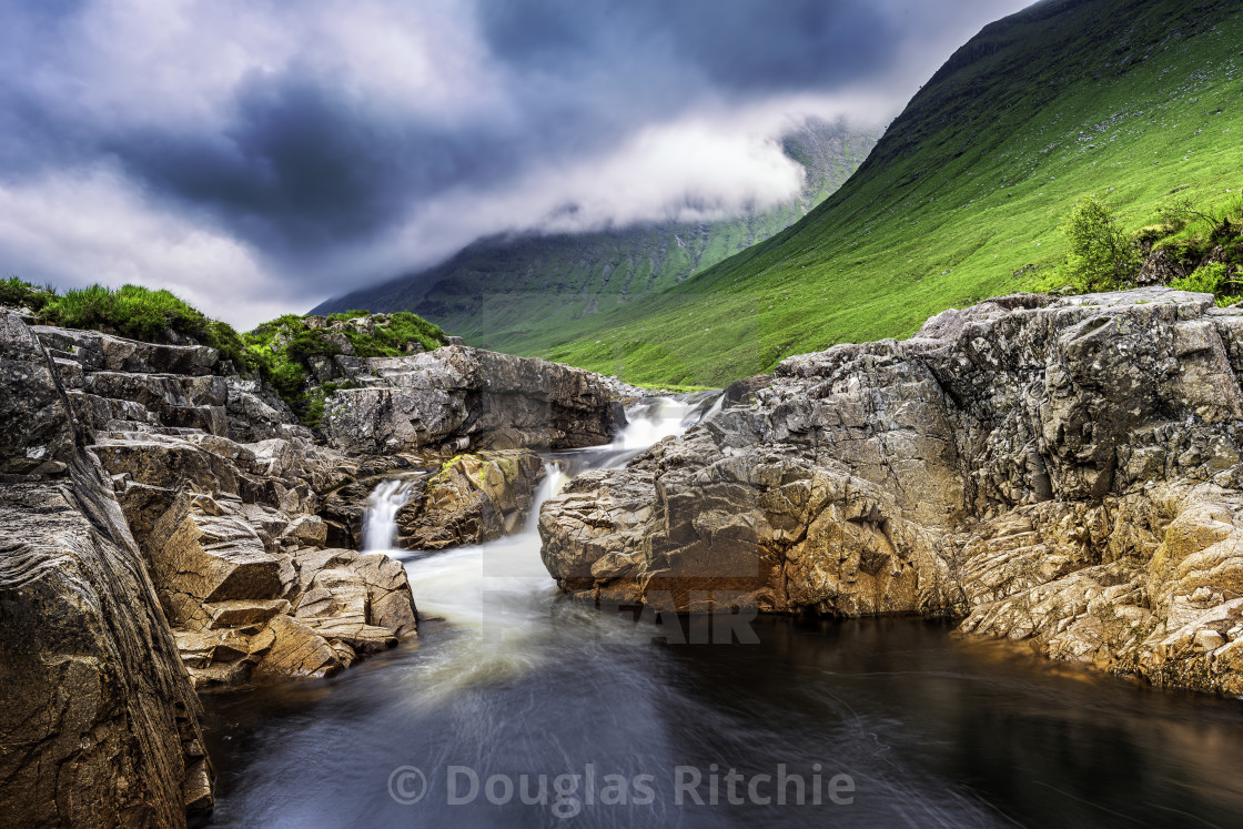 "Glen Etive Mood" by Douglas Ritchie - £20.00 "Glen Etive Mood" stock image