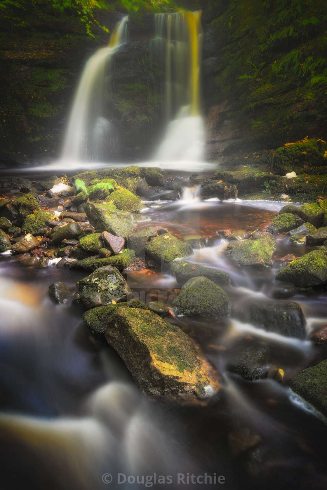 "Misty Falls" stock image