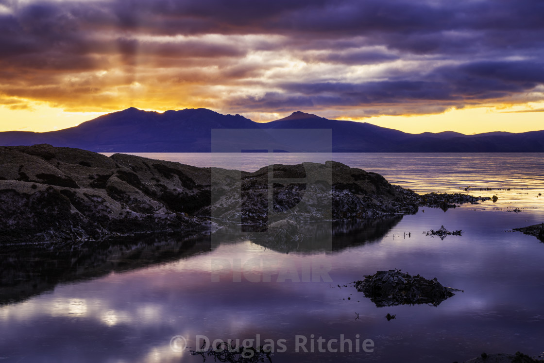 "Sunset Mood" by Douglas Ritchie - £20.00 "Sunset Mood" stock image
