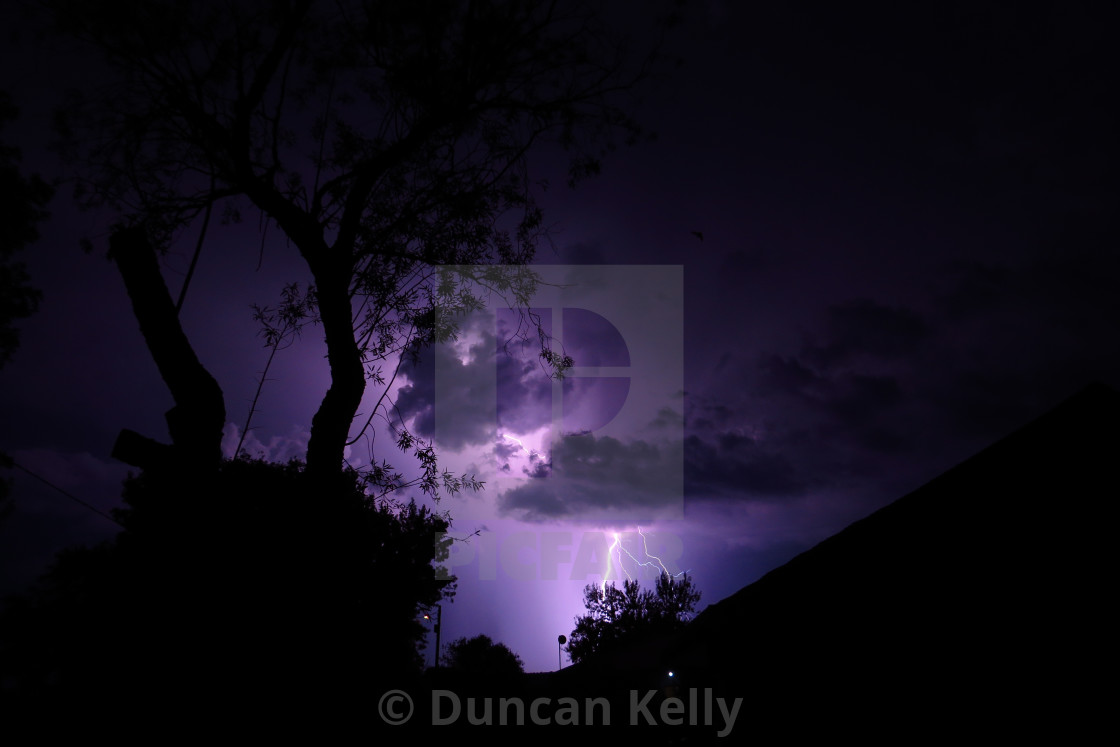 "Purple Lightning" by Duncan Kelly - £1.86 "Purple Lightning" stock image