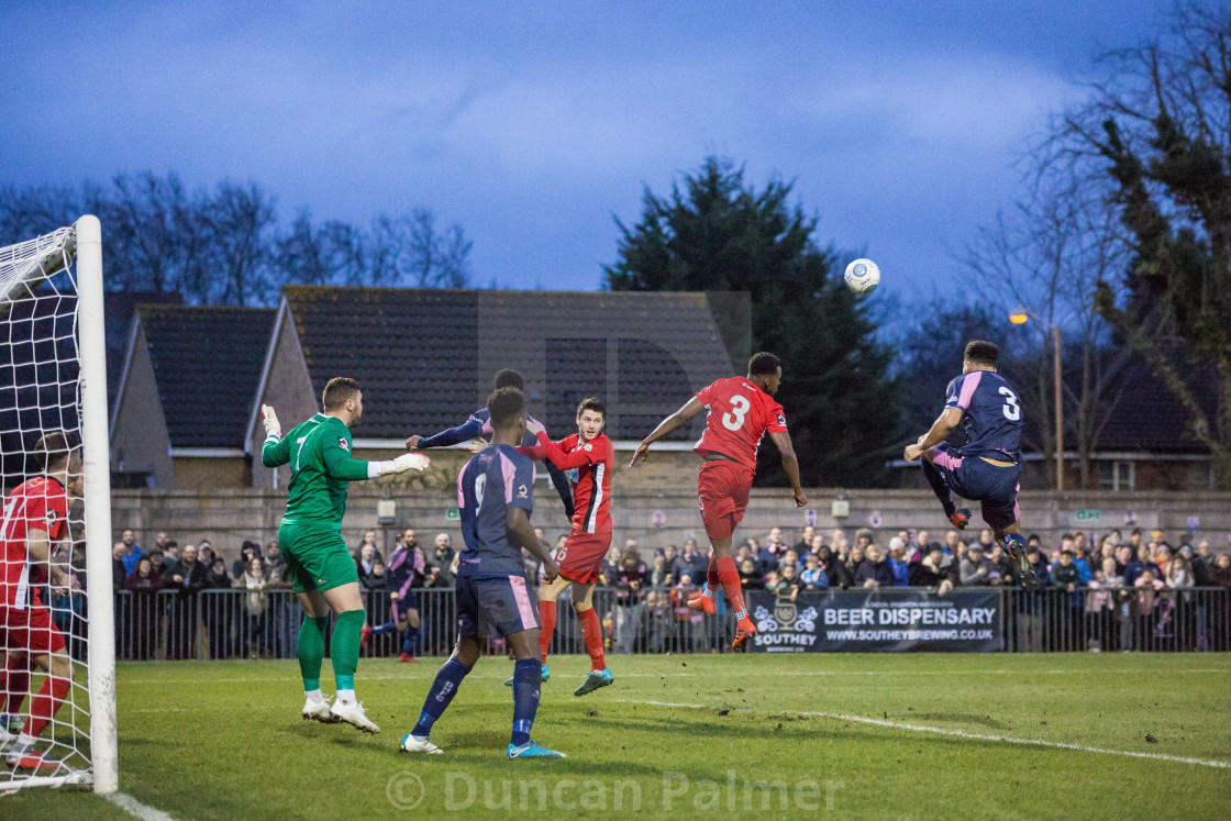 "Dulwich Hamlet vs. Eastbourne Borough, Boxing Day 2018" stock image