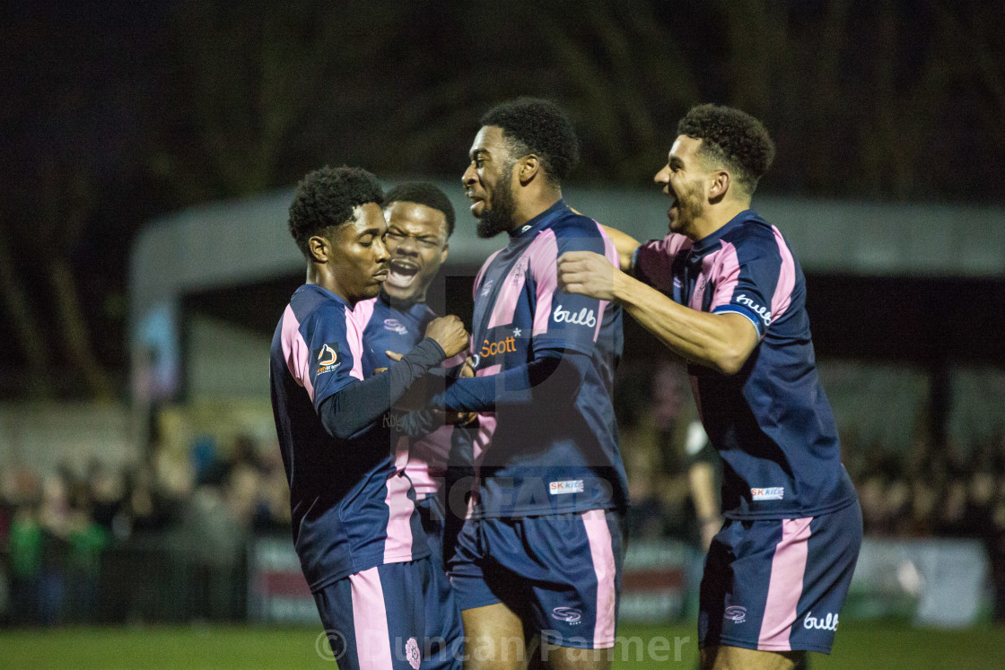 "Dulwich Hamlet vs. Eastbourne Borough, Boxing Day 2018" stock image