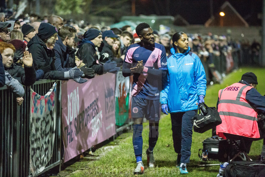 "Dulwich Hamlet vs. Eastbourne Borough, Boxing Day 2018" stock image