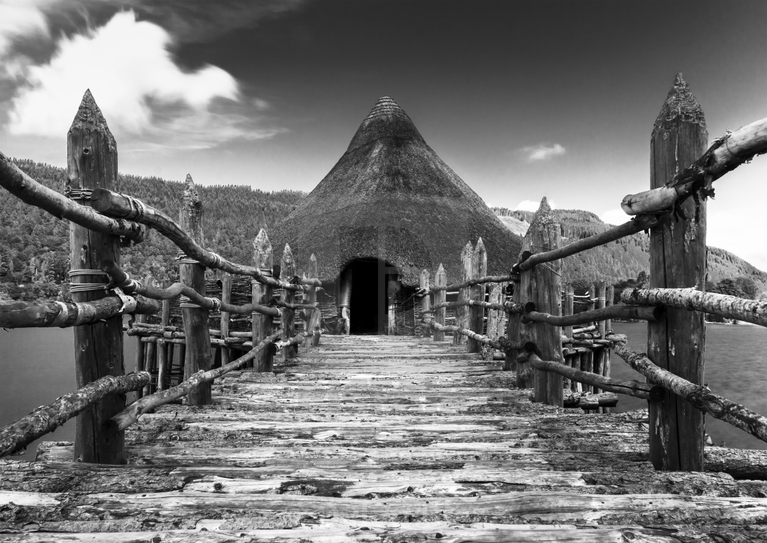 "Loch Tay Crannog" stock image