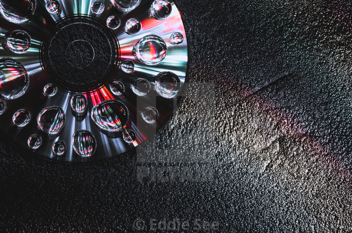 "CD water droplet reflections" by Eddie See - £4.96 "CD water droplet reflections" stock image
