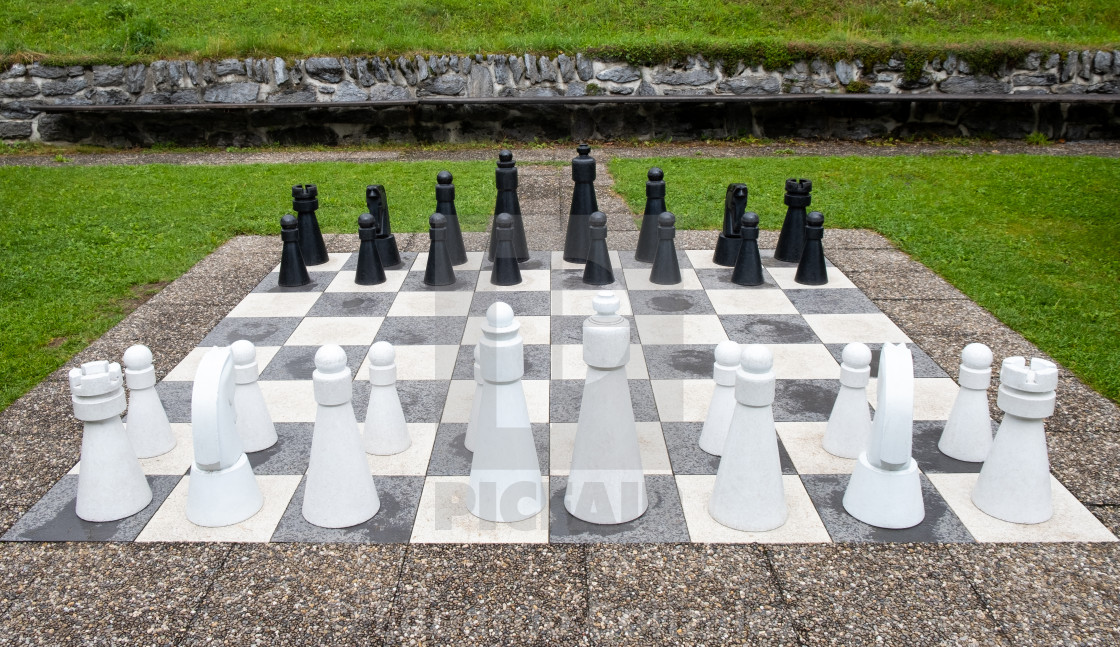 "Giant chess" stock image