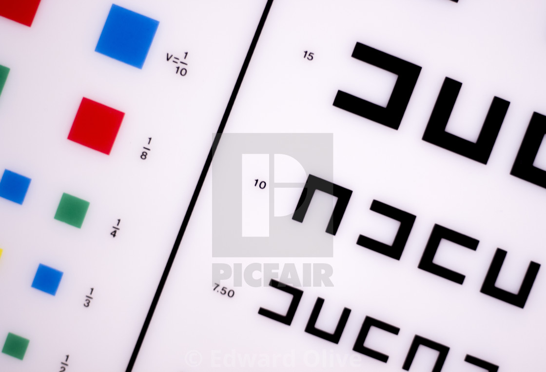 Opticians Sight Test Chart