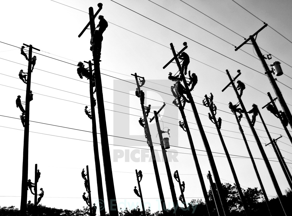 "Linemen" stock image