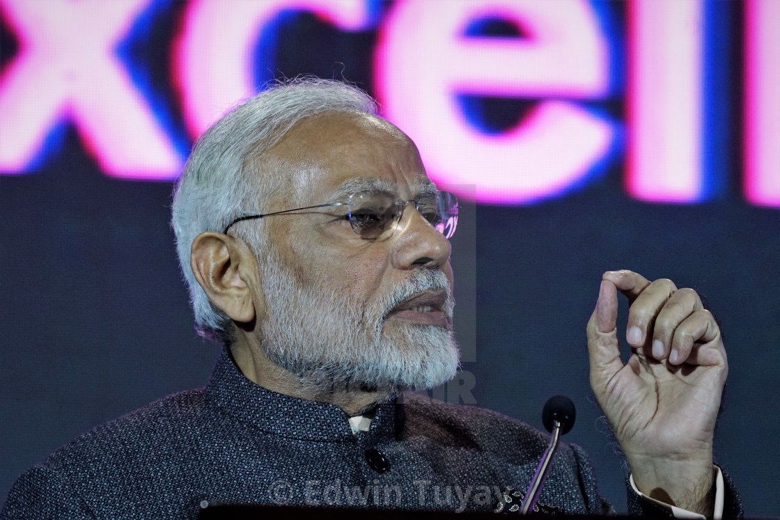 "Narendra Modi" by Edwin Tuyay - $49.80 "Narendra Modi" stock image