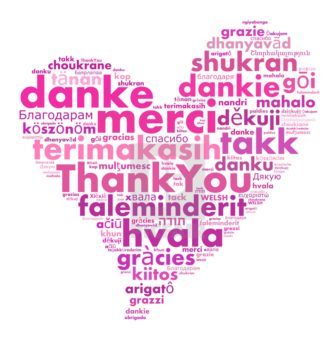 Stylized Thank You In Different Languages - HooDoo Wallpaper
