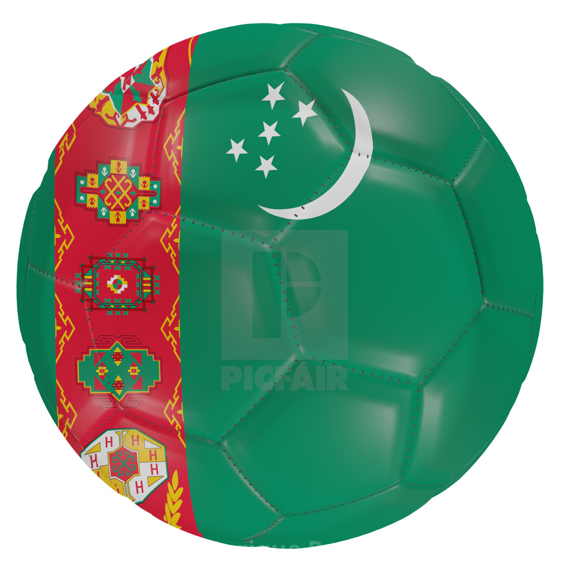 Turkmenistan Flag On A Soccer Ball License Download Or Print For 12 40 Photos Picfair