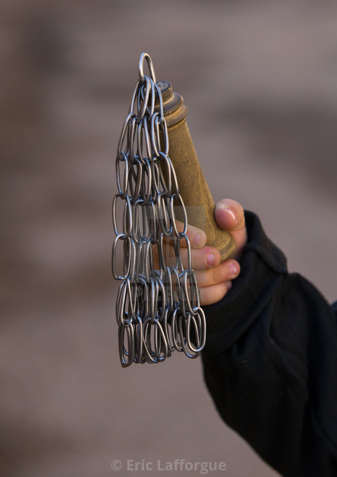 "A Child Holds A Chain Used For Self-flagellation During Tasua Celebrations..." stock image