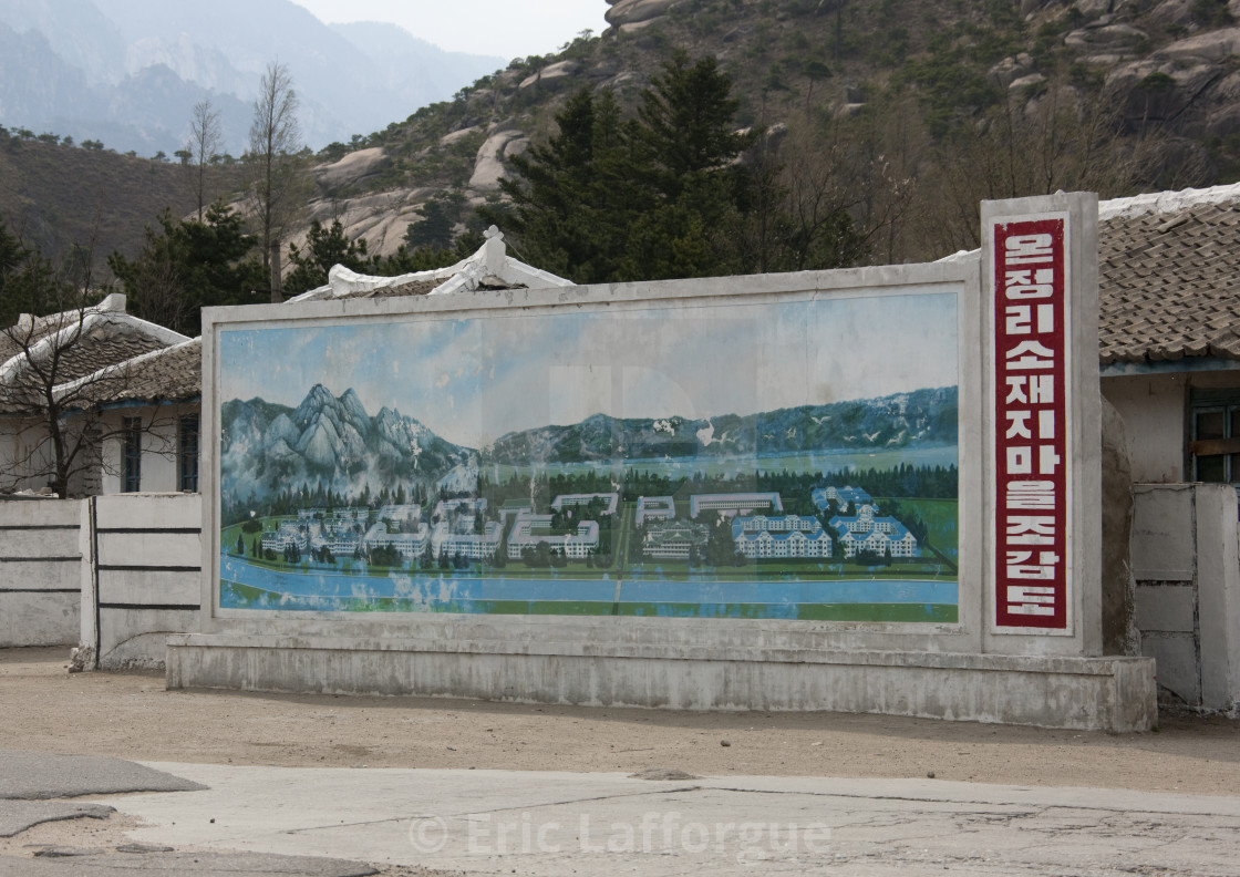 "Map of future kumgang resort area, Kangwon-do, Mount Kumgang, North Korea" stock image