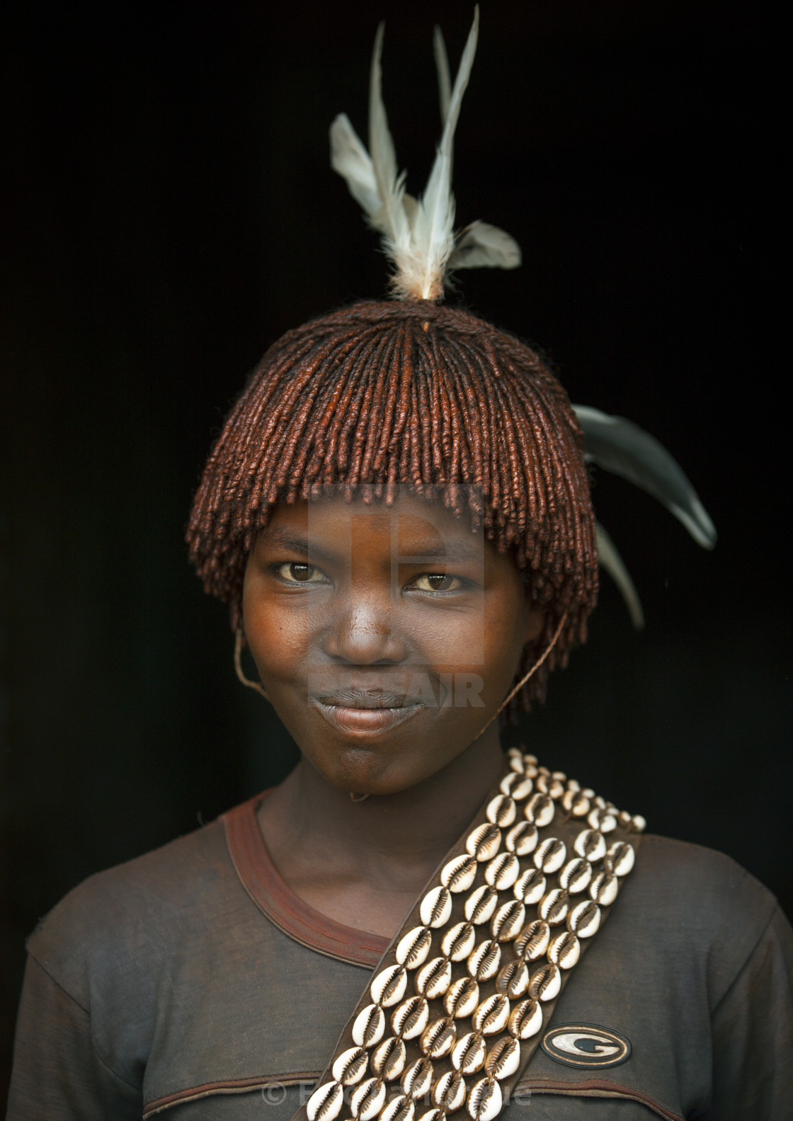 Bana Tribe Woman With Traditional Hairstyle And Shelves, Key Afer, Omo ...