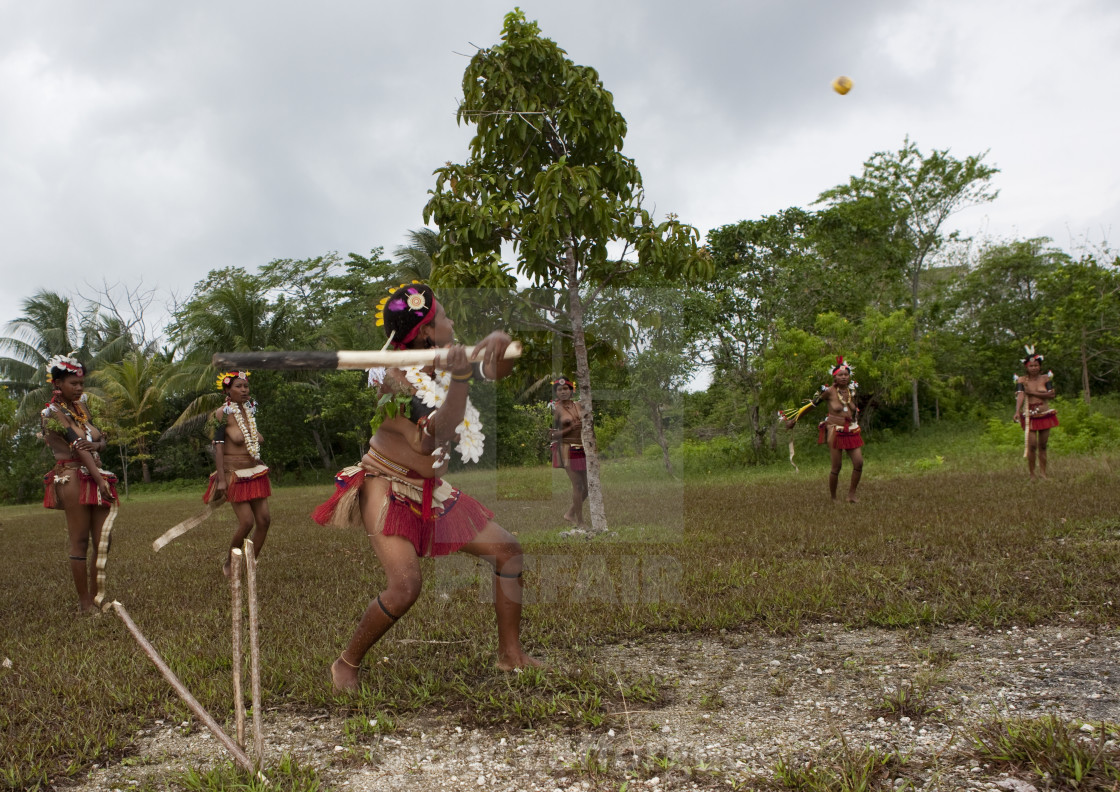 Girls Playing Cricket In Trobriand Island Papua New Guinea License Download Or Print For 71 55 Photos Picfair