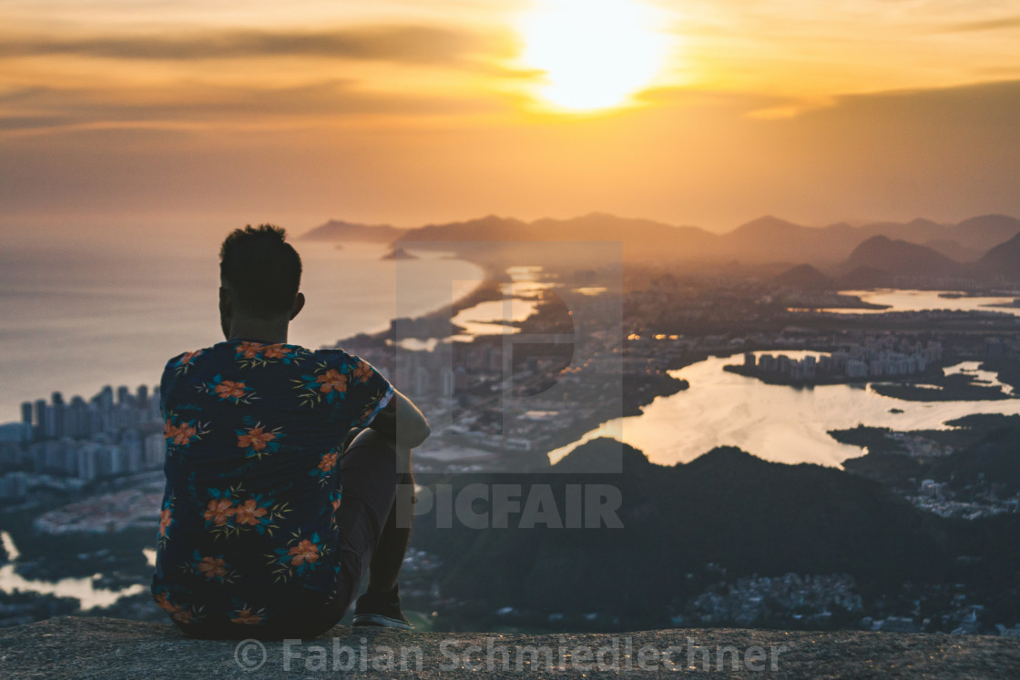 "Looking over Barra da Tijuca" stock image