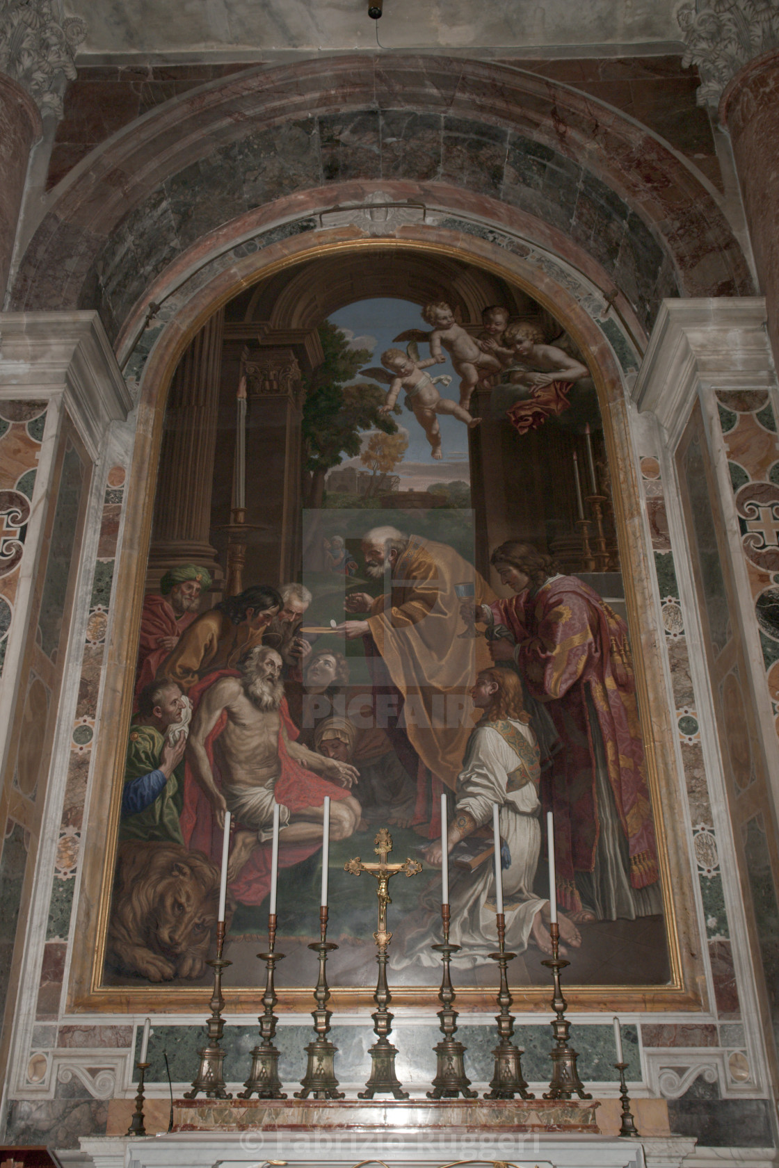 Mosaic Reproducing Domenichino S Painting Last Communion Of Saint