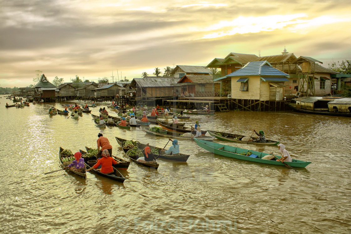 "Lok Baintan Floating Market" stock image