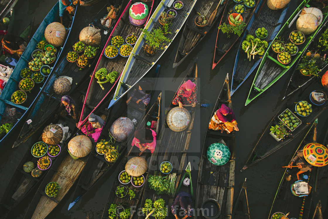 "Lok Baintan Floating Market" stock image