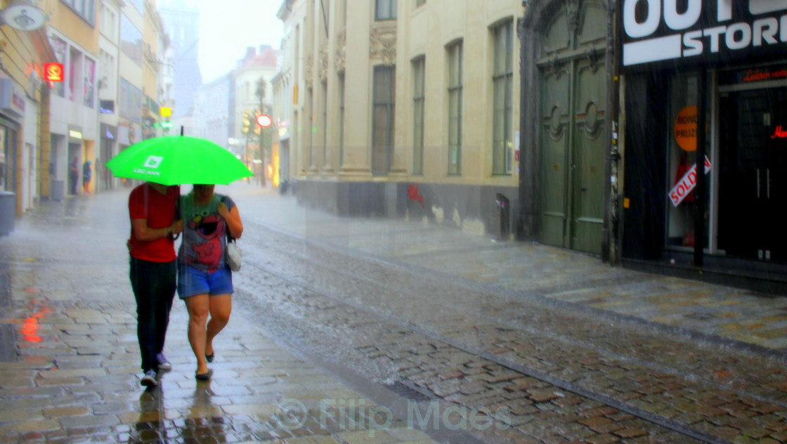 "Summer shower." stock image