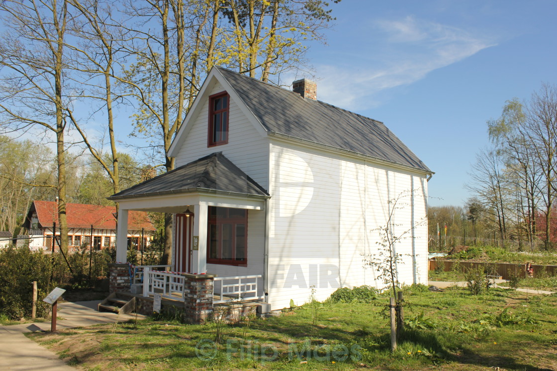 "A little American house in Flanders Fields." stock image