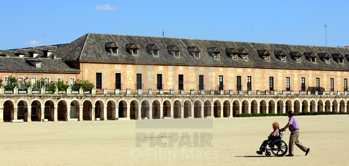 "We are all royalty! Royal palace of Aranjuez." stock image