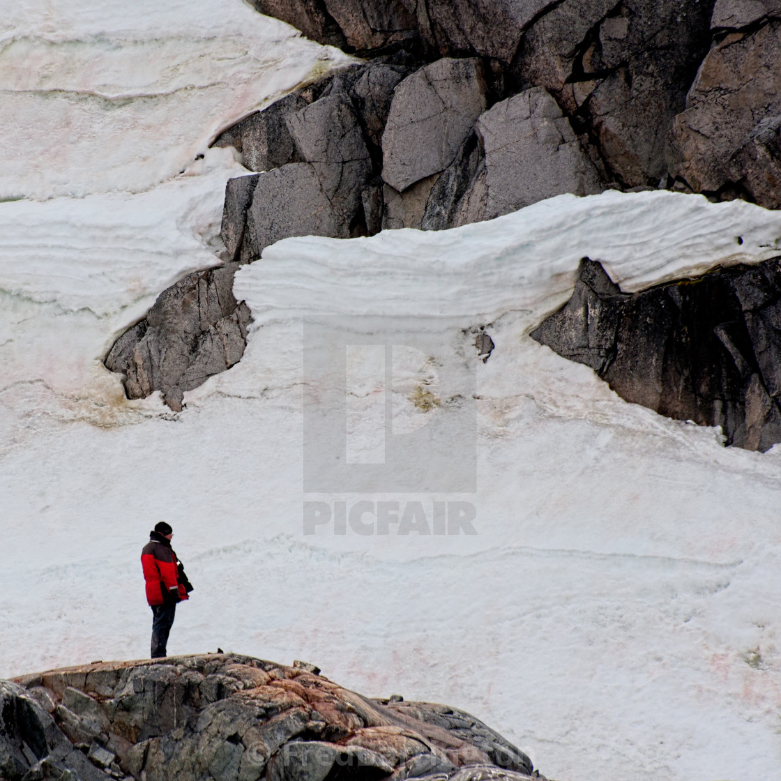 "Lone Figure" stock image