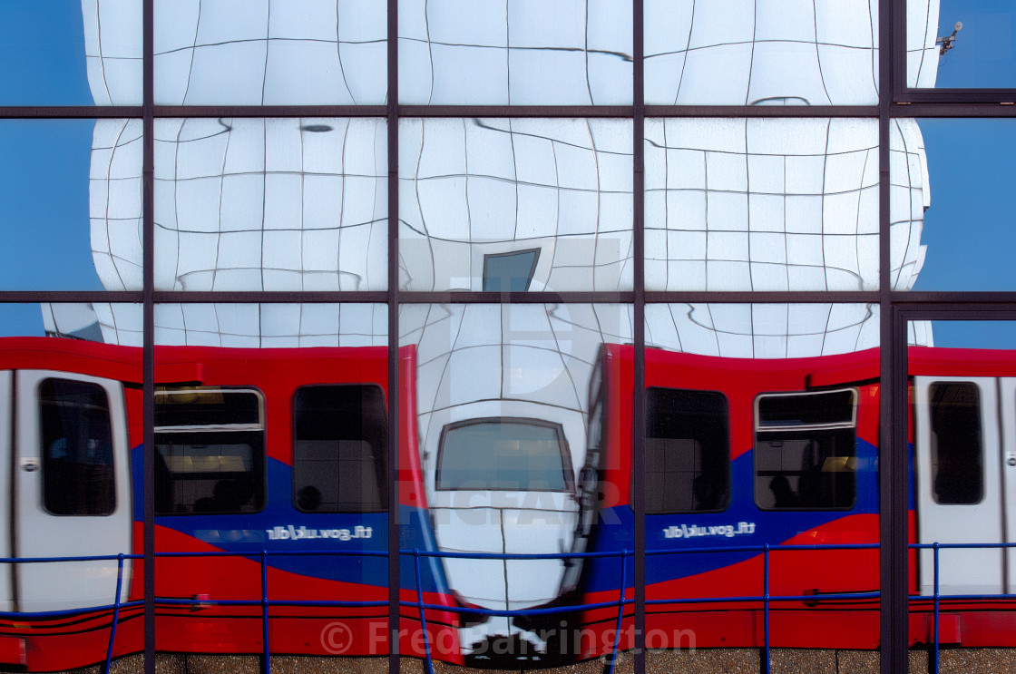 "Reflections on the DLR" stock image