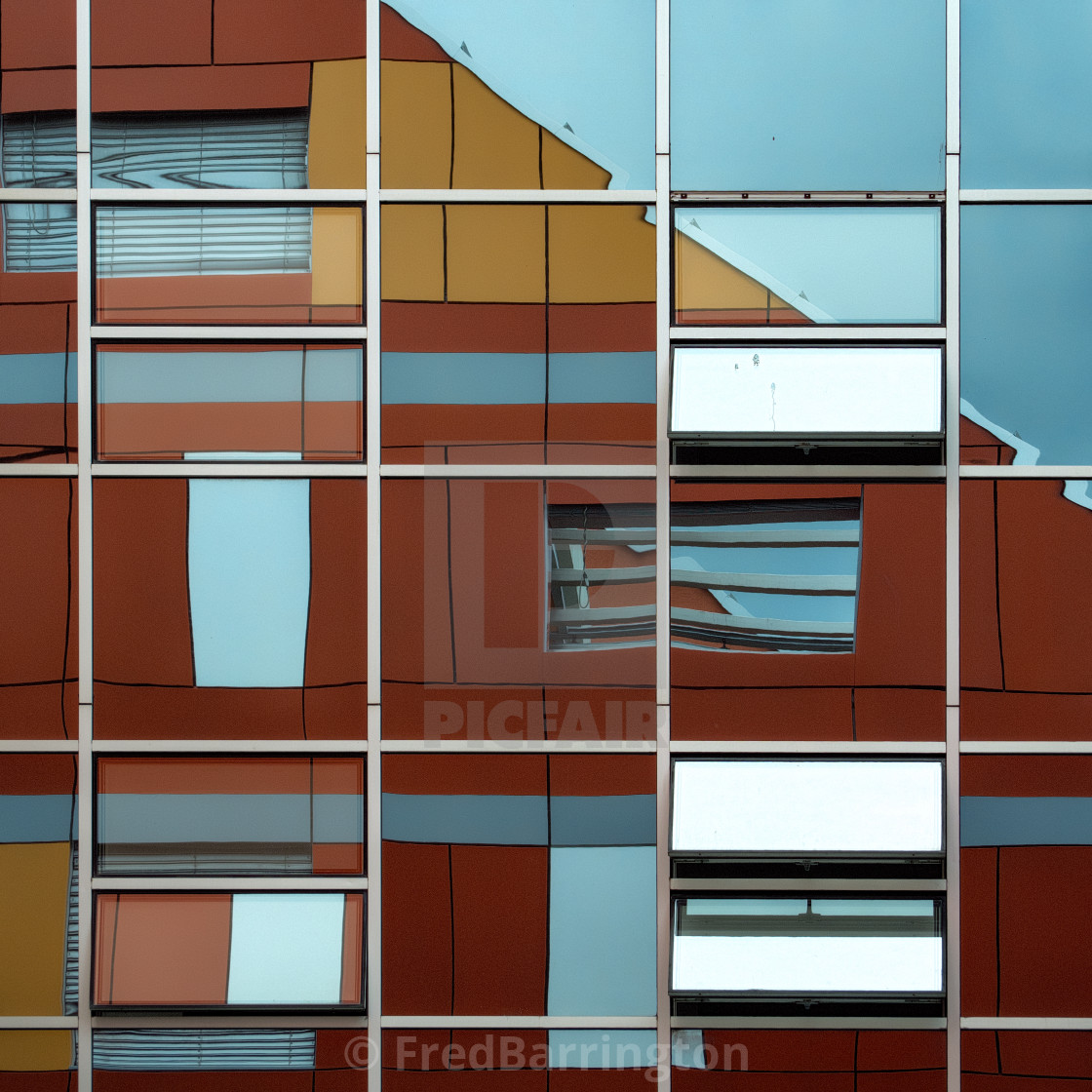 "Office Reflections, Ljubiana" stock image