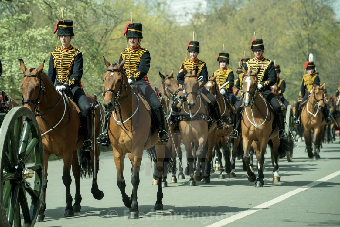 "Kings Artillery, at Queens 90th birthday celebrations" stock image