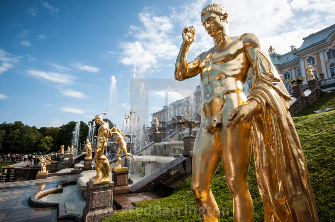 "Peterhof Statues" stock image