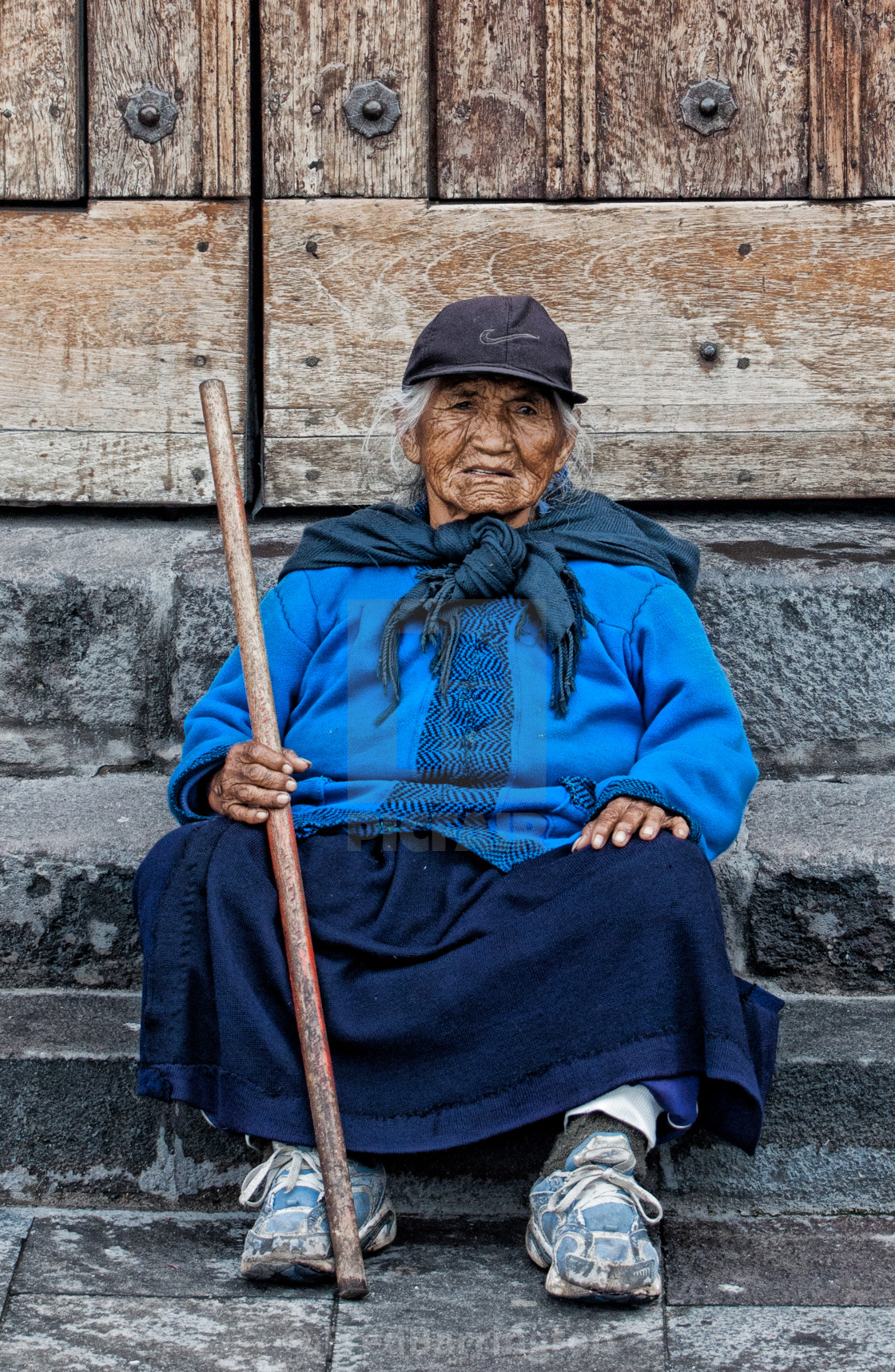 "Old Lady - Quito" stock image