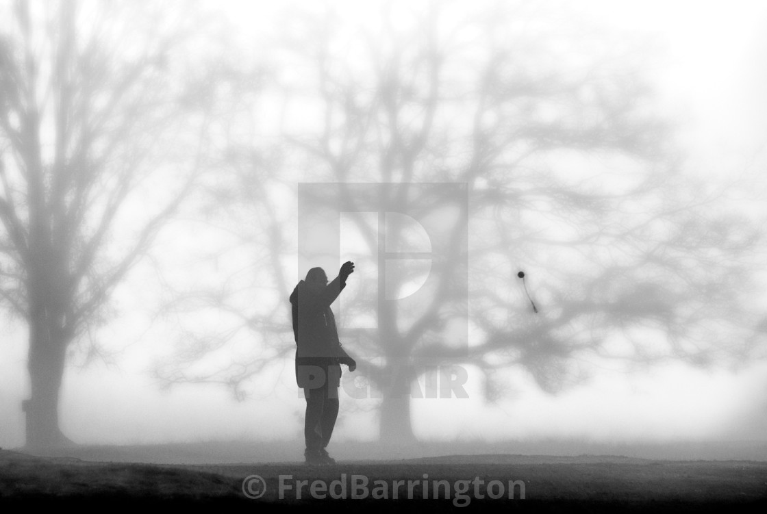 "Thrower in the Mist" stock image