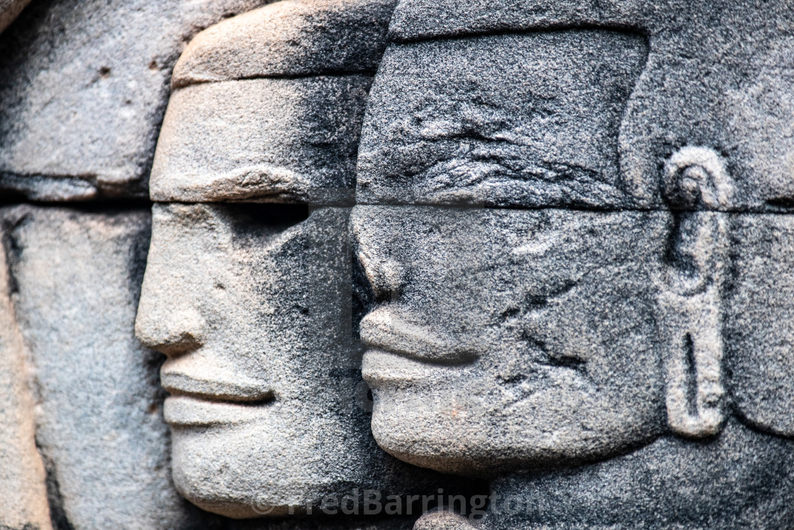 "Detail Angkor Thom (Cambodian Soldiers)" stock image