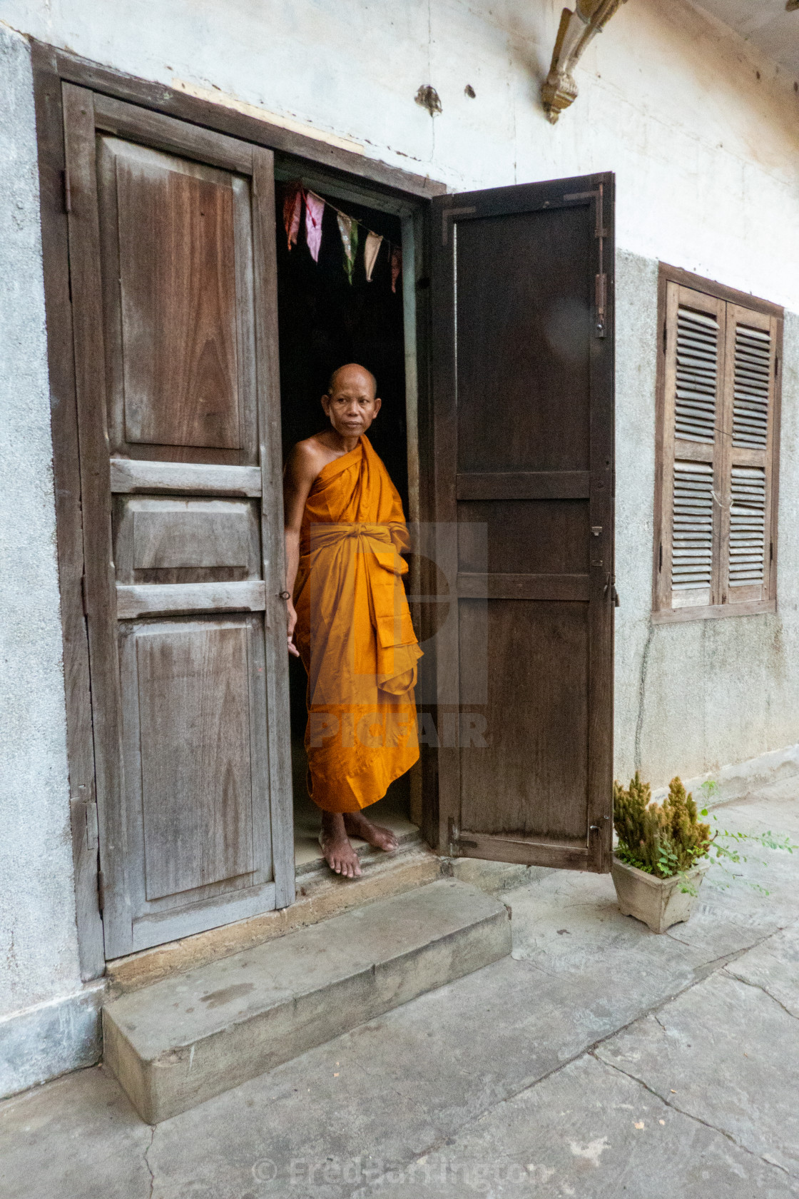 "Monk, Phnomh Sapang" stock image