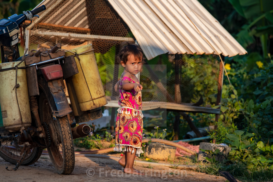 "Young Child, Tonle Sap" stock image