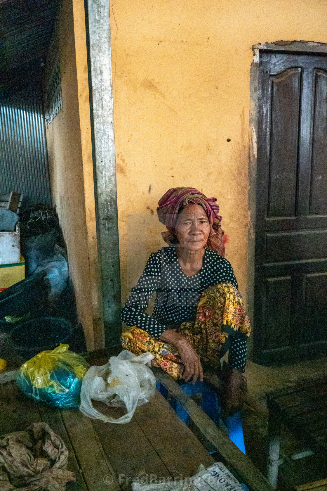 "Lady in Market" stock image