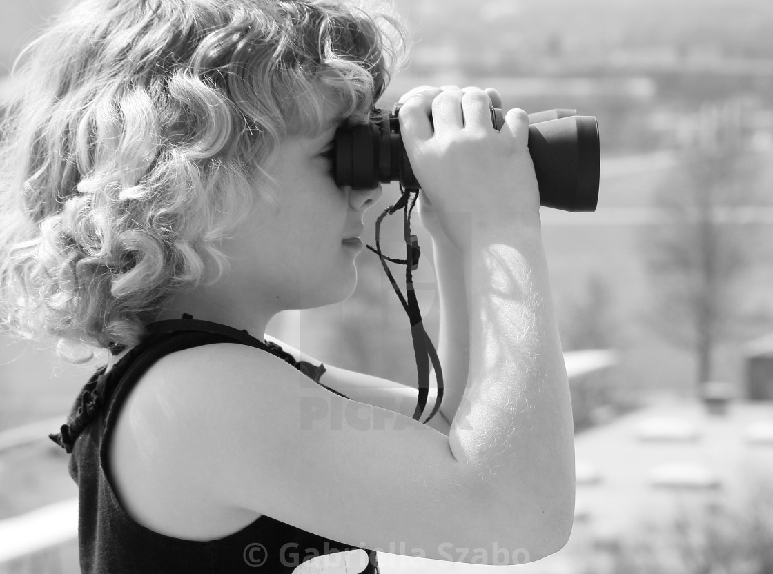 "little girl with a glass" stock image