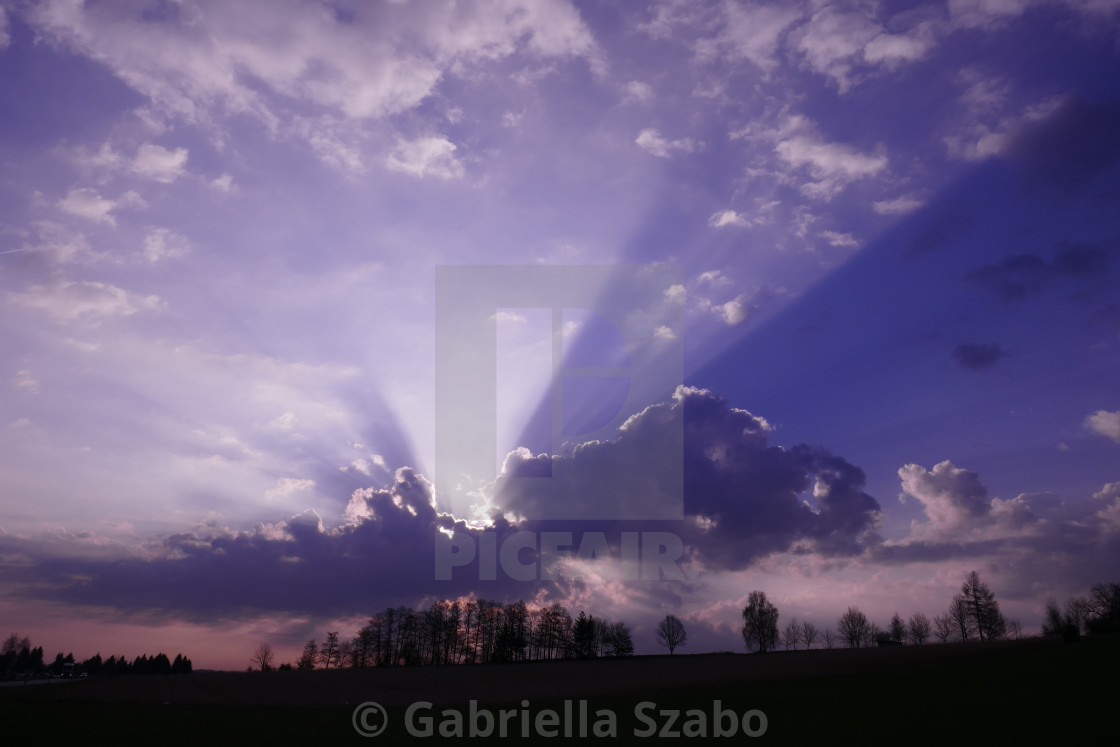 "landscape at sun rise" stock image