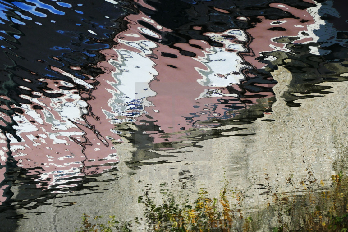 "astract reflection of a building" stock image