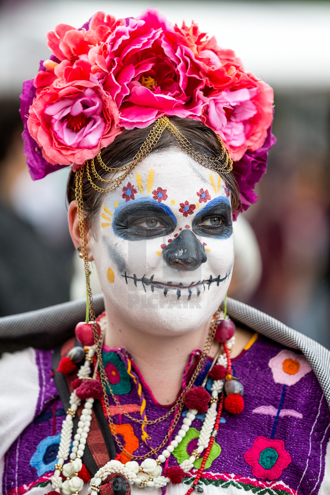 "Elegant Catalina, in mexico city on day of the dead" stock image