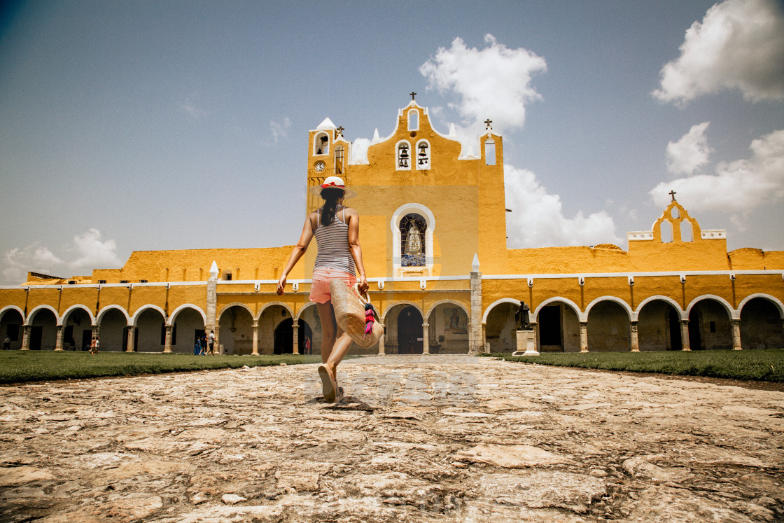 "Entrance to ex-convent in Izamal" by Gareth Davies - $7.79 "Entrance to ex-convent in Izamal" stock image