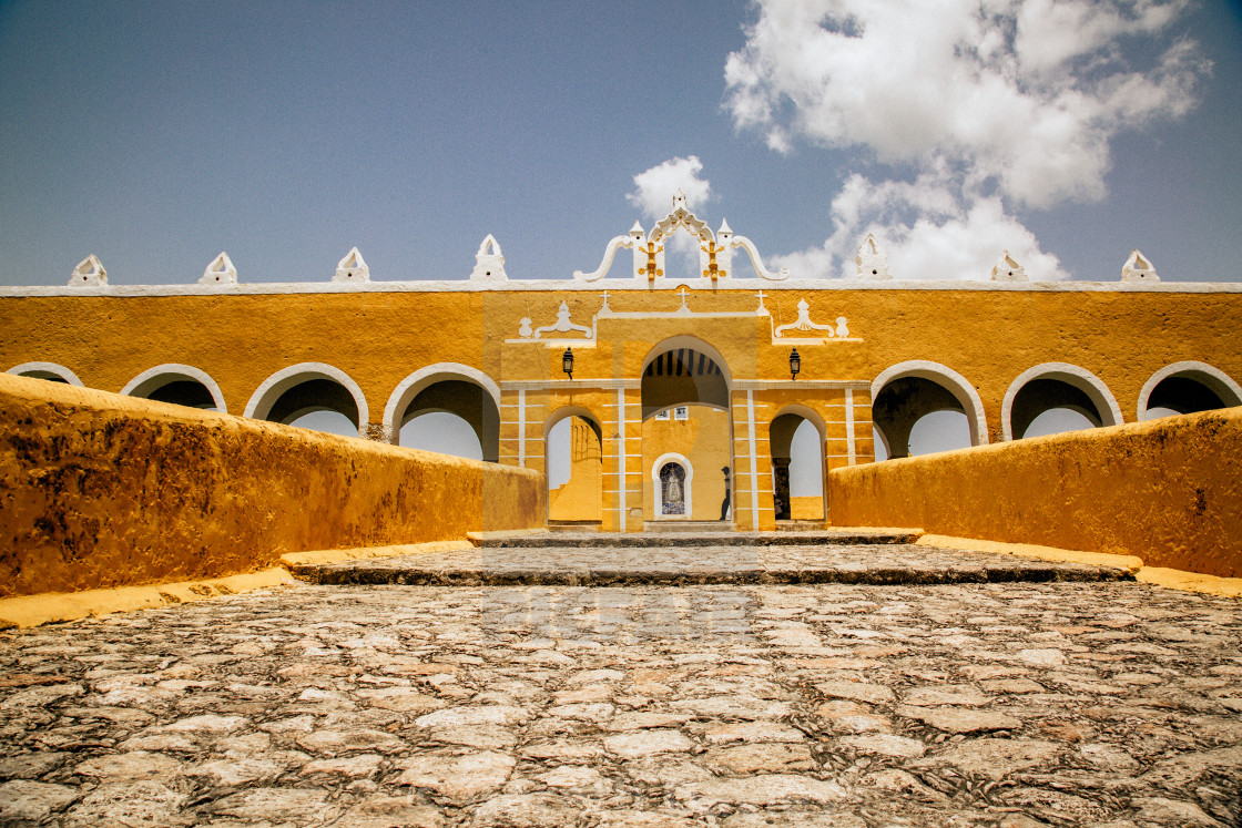 "Entrance to ex convent in Izamal," by Gareth Davies - $7.79 "Entrance to ex convent in Izamal," stock image