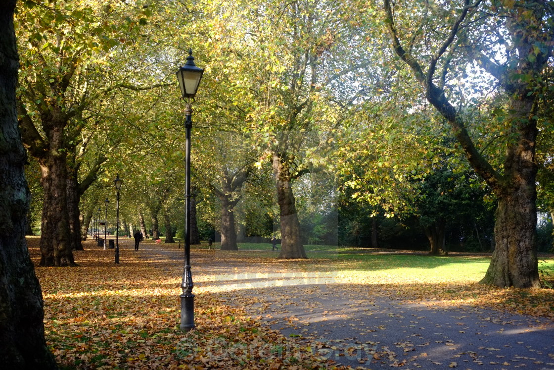 "Autumn in Battersea Park" stock image