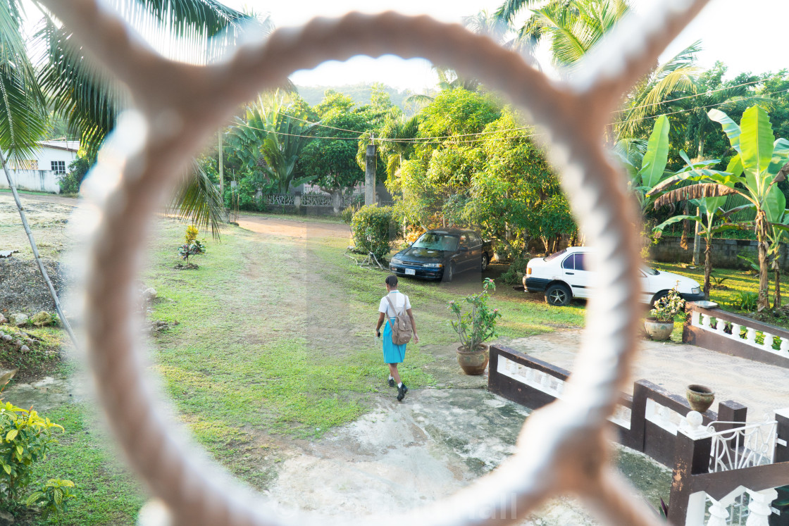 "Off To School, Jamaica" stock image