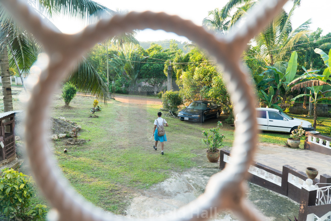 "Off To School, Jamaica" stock image