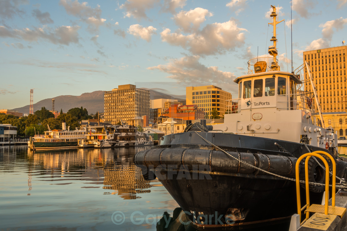 "Hobart Harbour View" stock image