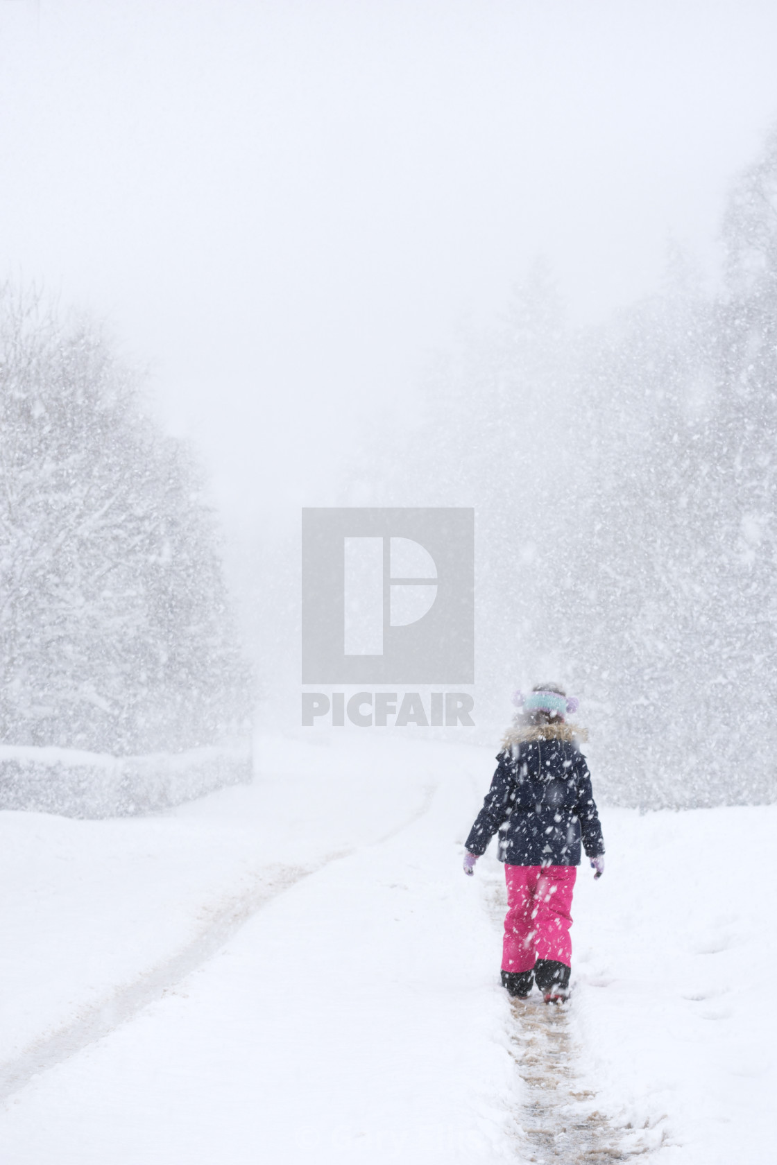 "Lonely Walk" stock image