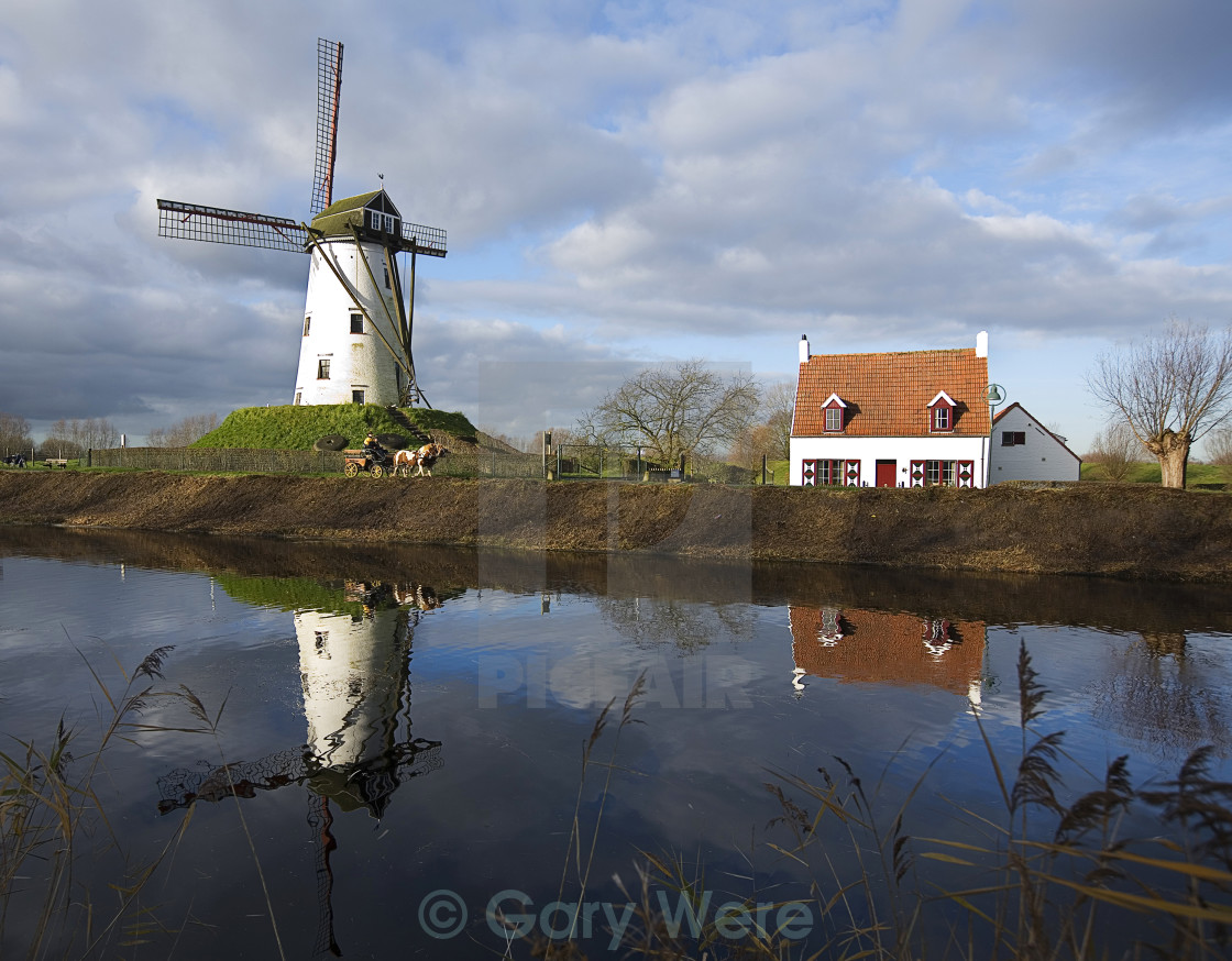 "De Schell Molen, Damme" stock image